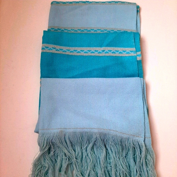 Blue Striped Scarf - Picture 3 of 4